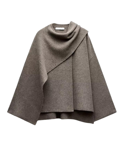 Warm Chic Asymmetrical Poncho