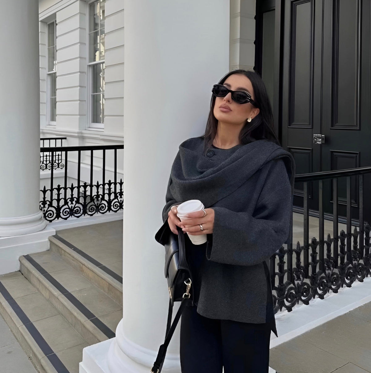 Warm Chic Asymmetrical Poncho