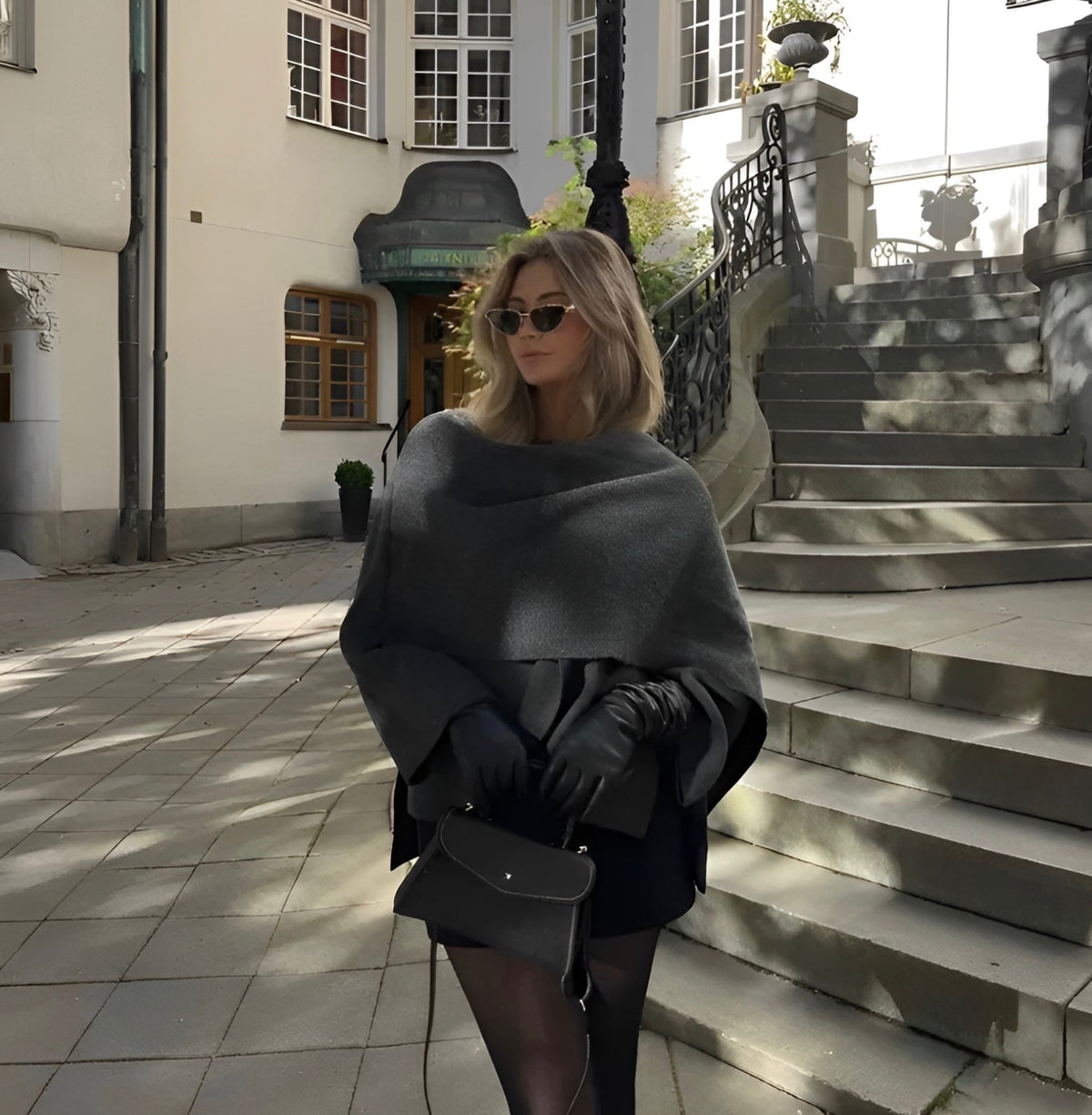 Warm Chic Asymmetrical Poncho