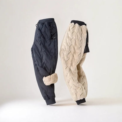 Waterproof Fleece-Lined Winter Pants for Men and Women