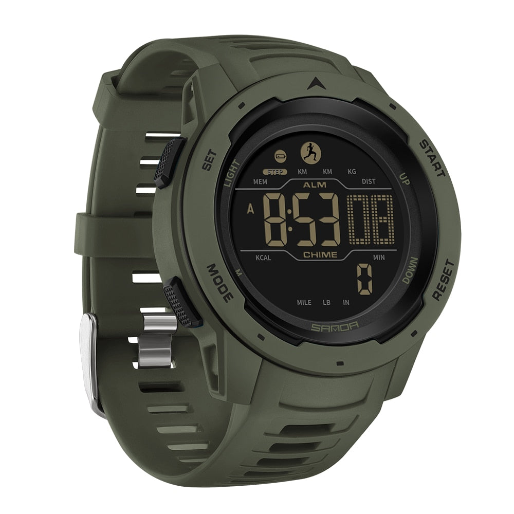 Waterproof Military Digital Pedometer Watch