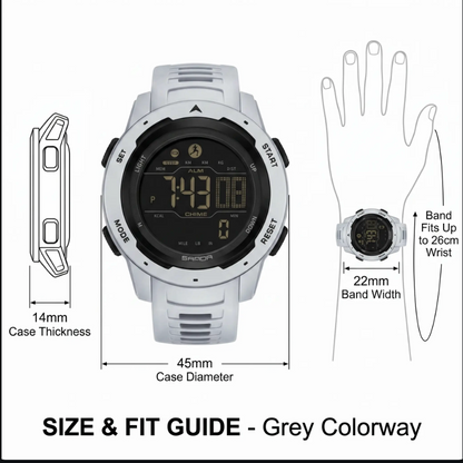 Waterproof Military Digital Pedometer Watch