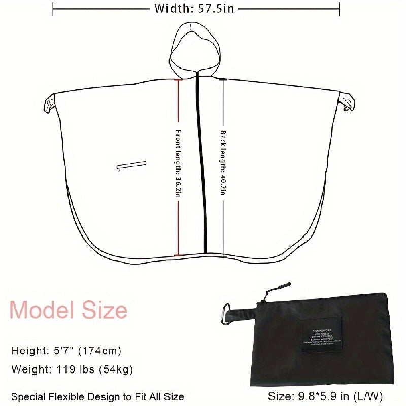 Waterproof Raincoat with Zipper and Pocket for Daily Use and Adventures