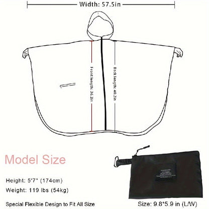 Waterproof Raincoat with Zipper and Pocket for Daily Use and Adventures