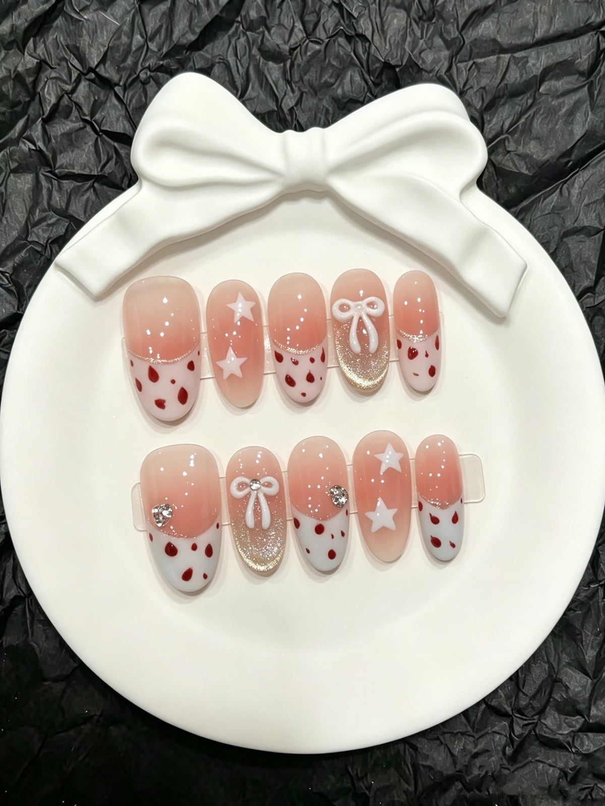 Whimsical Cherry Blossom Press-On Nail Art Set
