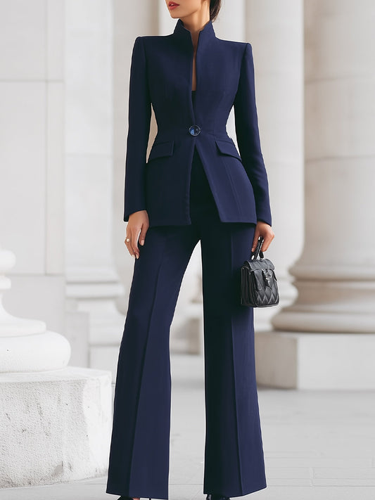 Image of Whitney | Women's Fitted Long Sleeve Blazer Suit Set