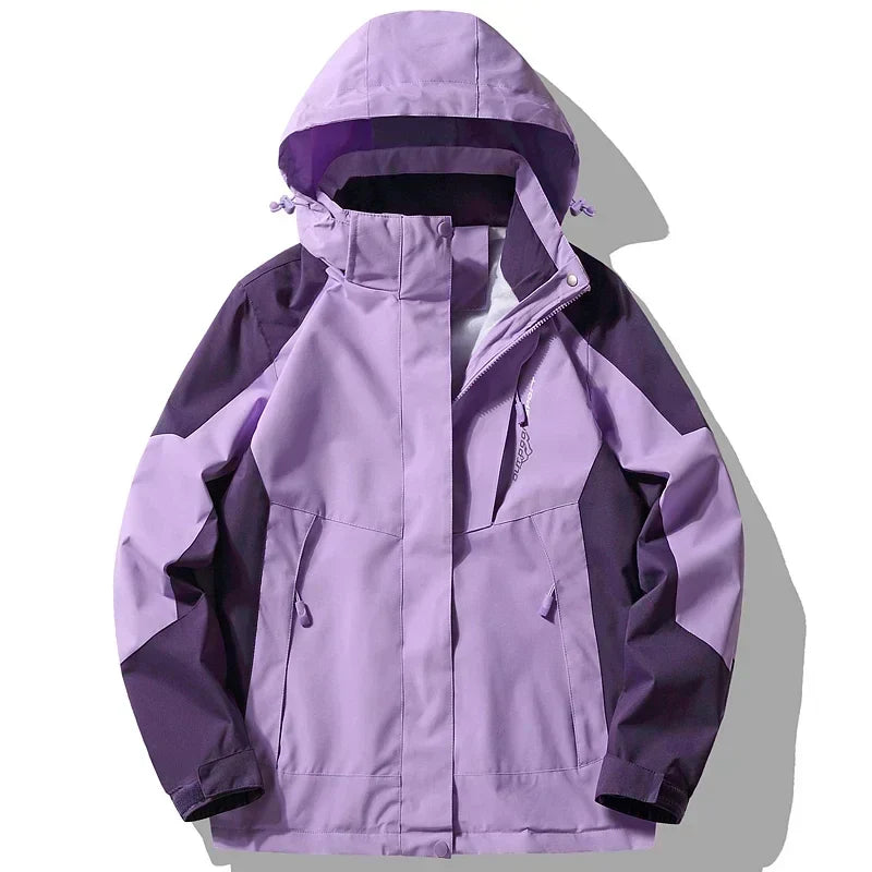Windproof Waterproof Windbreaker Jacket with Detachable Hood