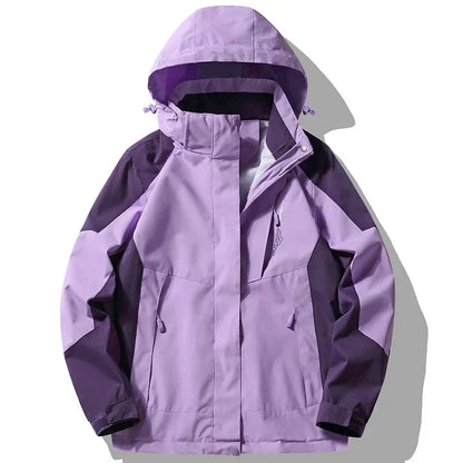 Windproof Waterproof Windbreaker Jacket with Detachable Hood