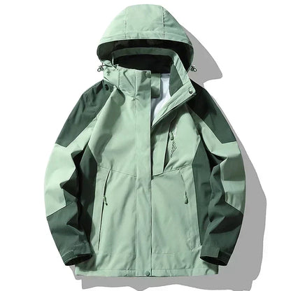 Windproof Waterproof Windbreaker Jacket with Detachable Hood