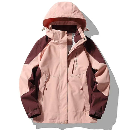 Windproof Waterproof Windbreaker Jacket with Detachable Hood