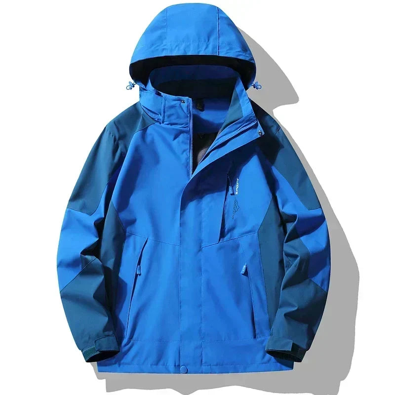 Windproof Waterproof Windbreaker Jacket with Detachable Hood