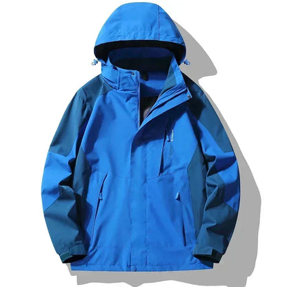 Windproof Waterproof Windbreaker Jacket with Detachable Hood