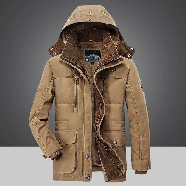 Winter Down Jacket – Warm Hooded Coat for Men, Stylish Outerwear