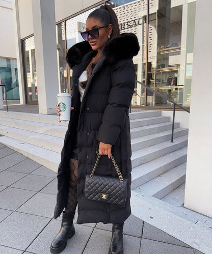Women's Belted Winter Puffer Coat