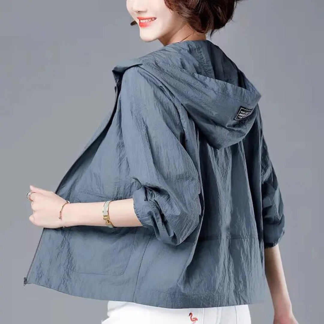 Women's Casual Hooded Rain Jacket