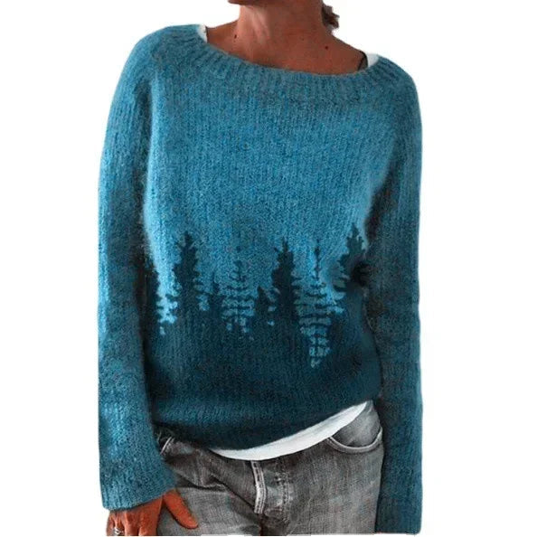Women's Crew Neck Fair Isle Sweater