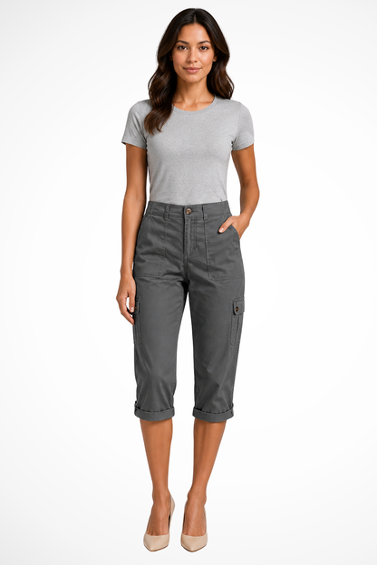 Women's Cropped Cargo Pants