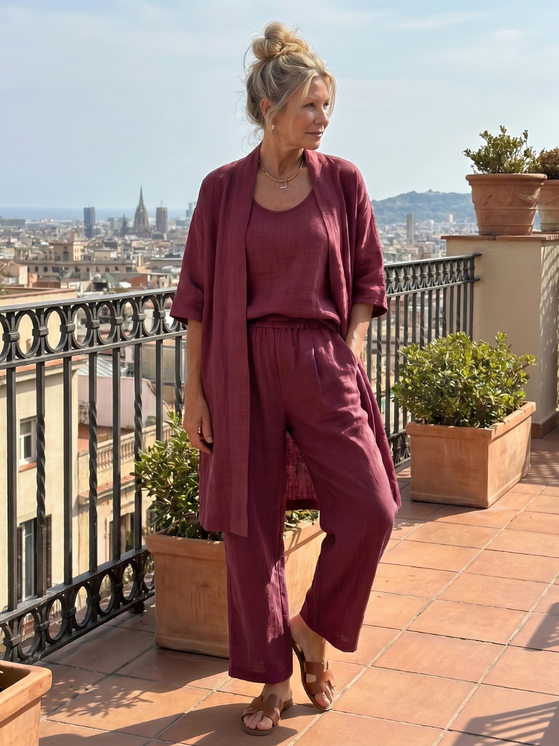 Women's Cropped Loungewear Set