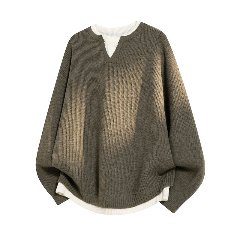 Women's Elegant Casual V-Neck Loose-Fit Sweater