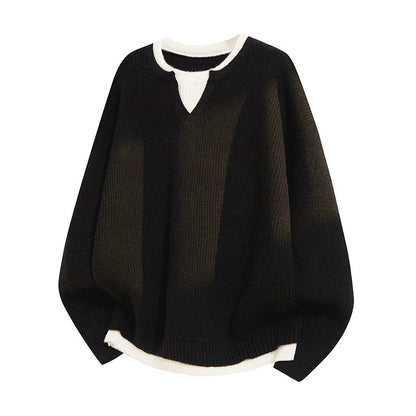 Women's Elegant Casual V-Neck Loose-Fit Sweater