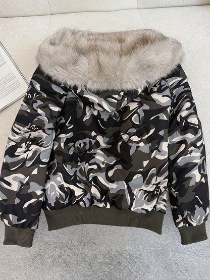 Women's Faux Fur Bomber Jacket – Chic and Warm for Every Season