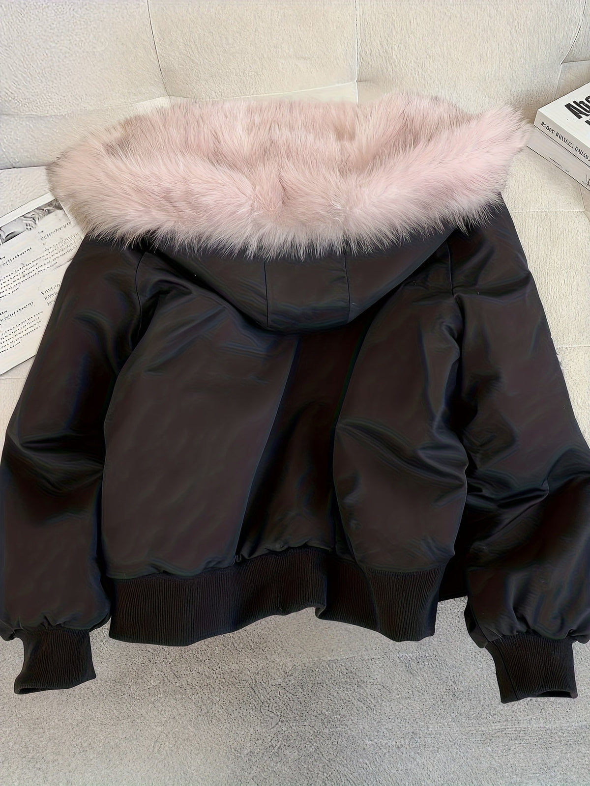 Women's Faux Fur Bomber Jacket – Chic and Warm for Every Season