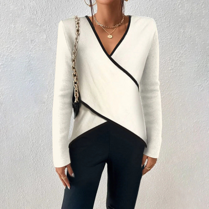 Women's Fine-Knit V-Neck Sweater
