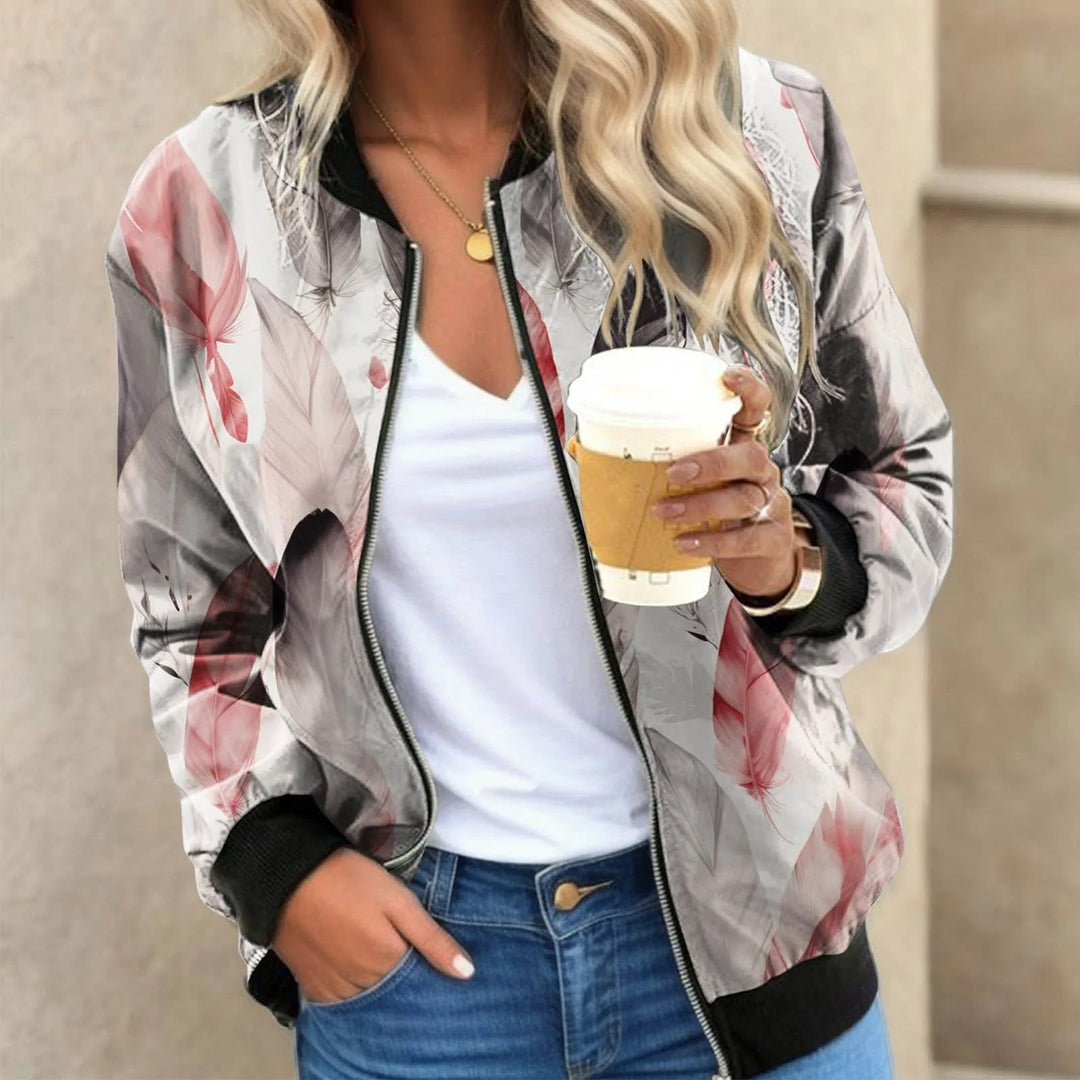 Women's Floral Print Bomber Jacket