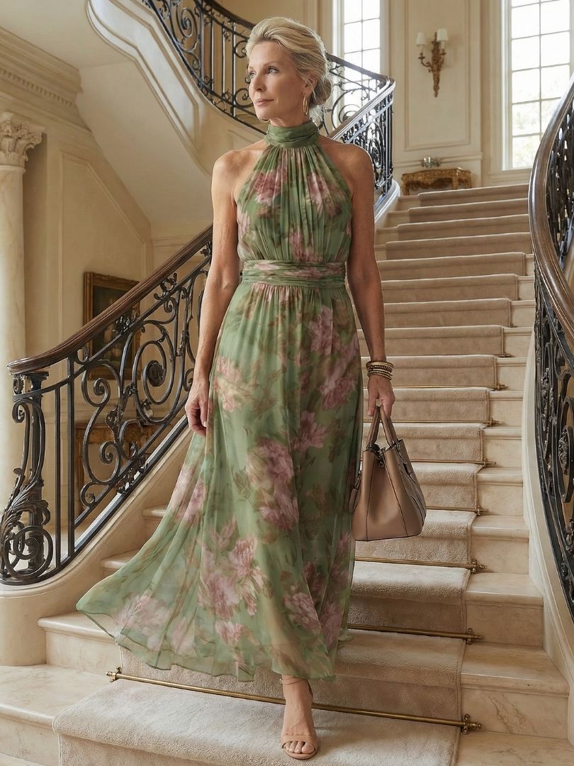 Women's Halter Maxi Dress