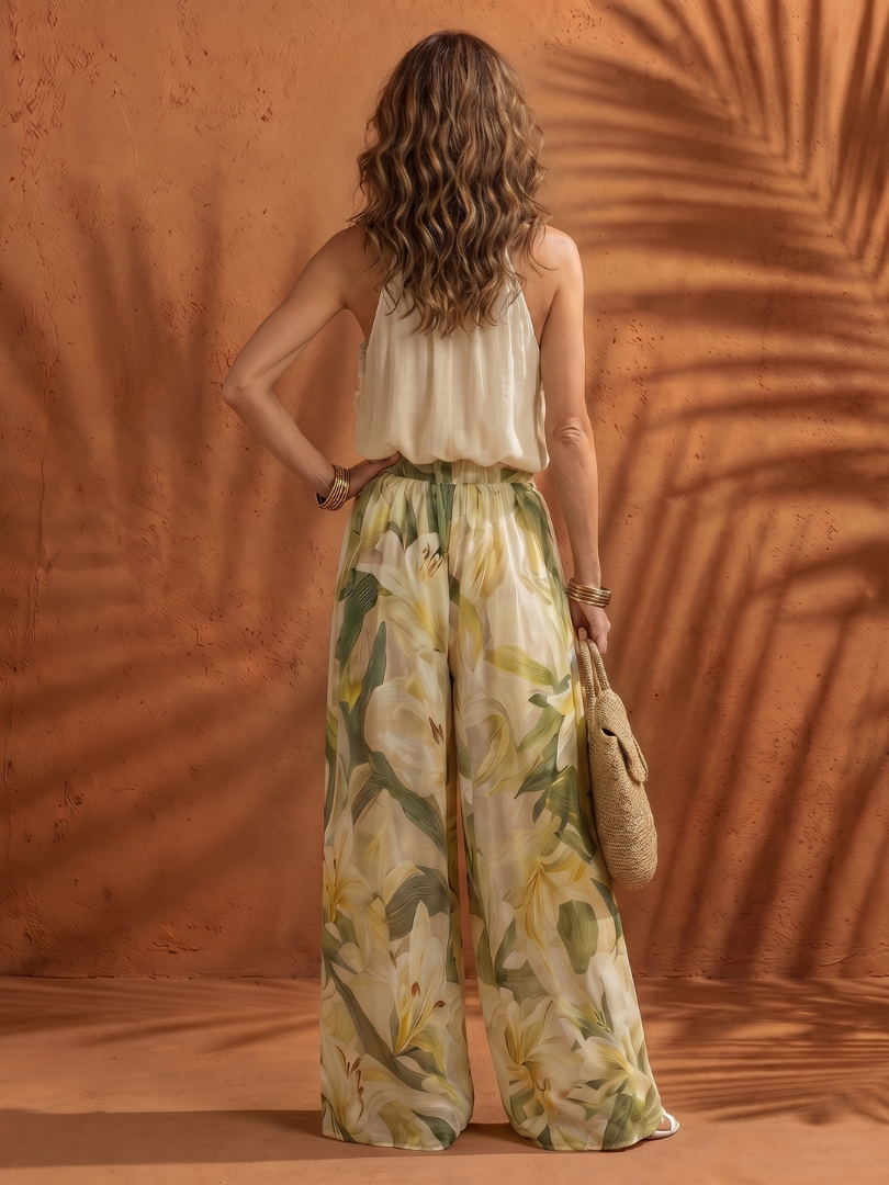Women's Halter Neck Two Piece Set