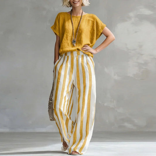 Women's High-Waisted Linen Set