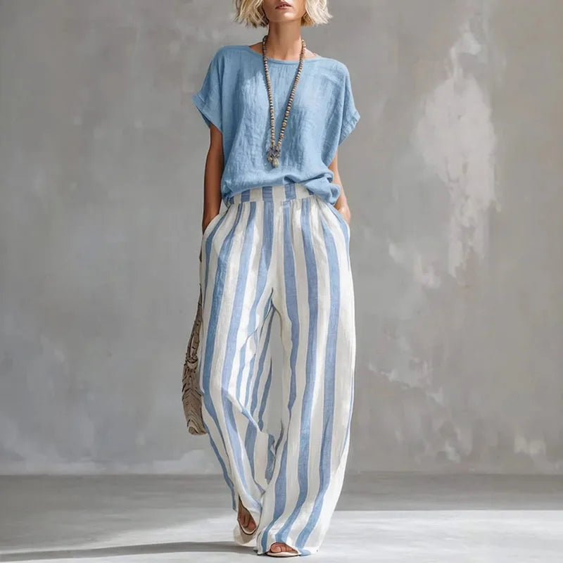 Women's High-Waisted Linen Set