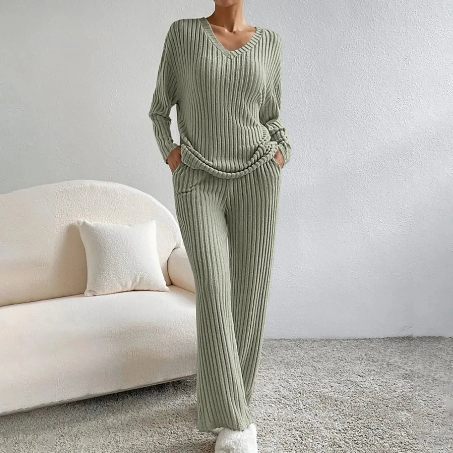 Women's Knit Loungewear Set