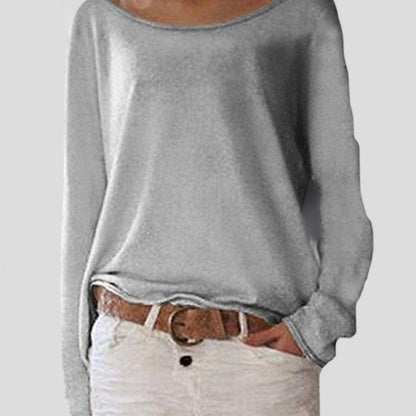 Women's Lightweight Long-Sleeve Relaxed Pullover Sweater