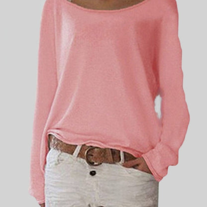 Women's Lightweight Long-Sleeve Relaxed Pullover Sweater
