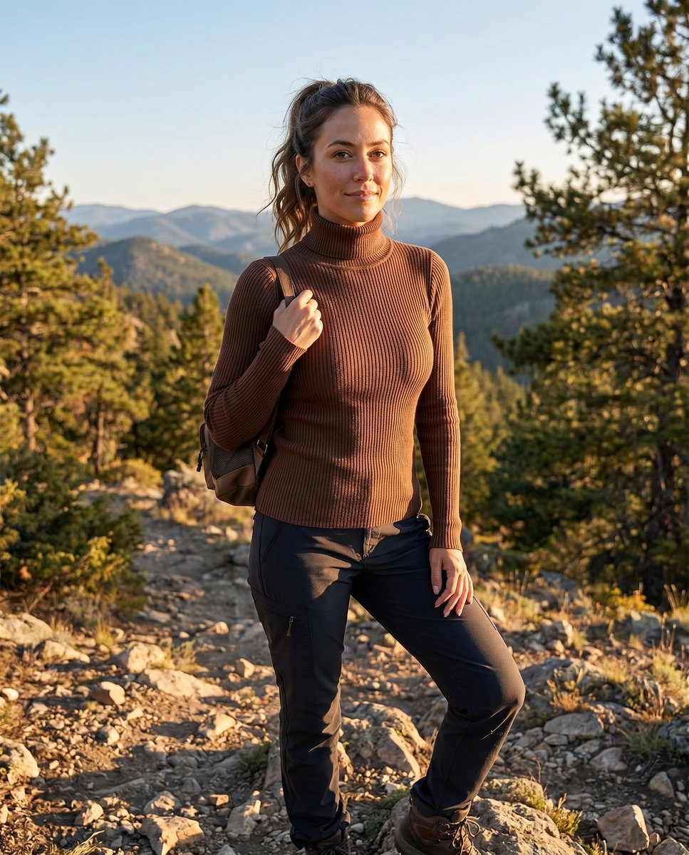 Women's Lightweight Ribbed Knit Turtleneck Sweater