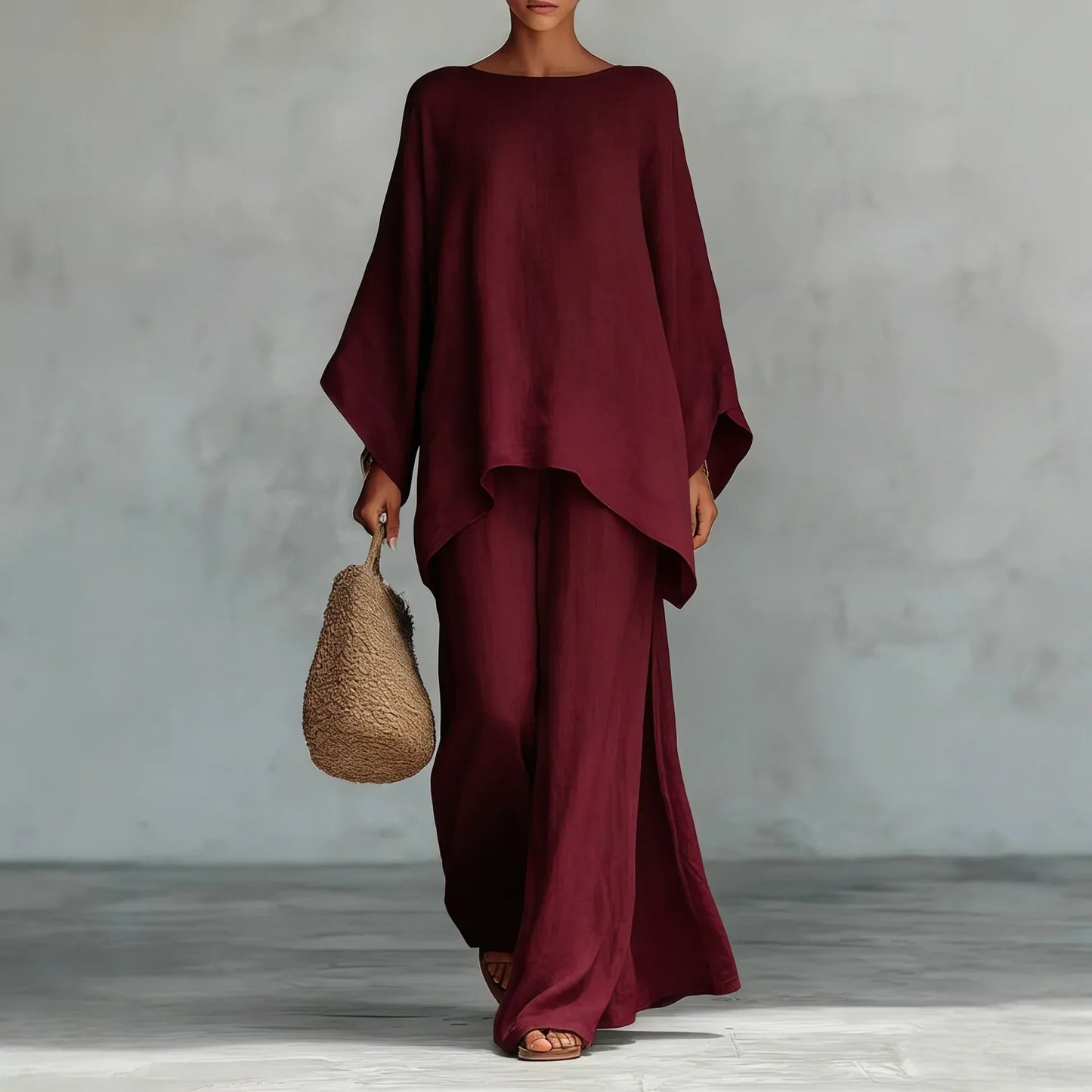 Women's Linen Flowy Set