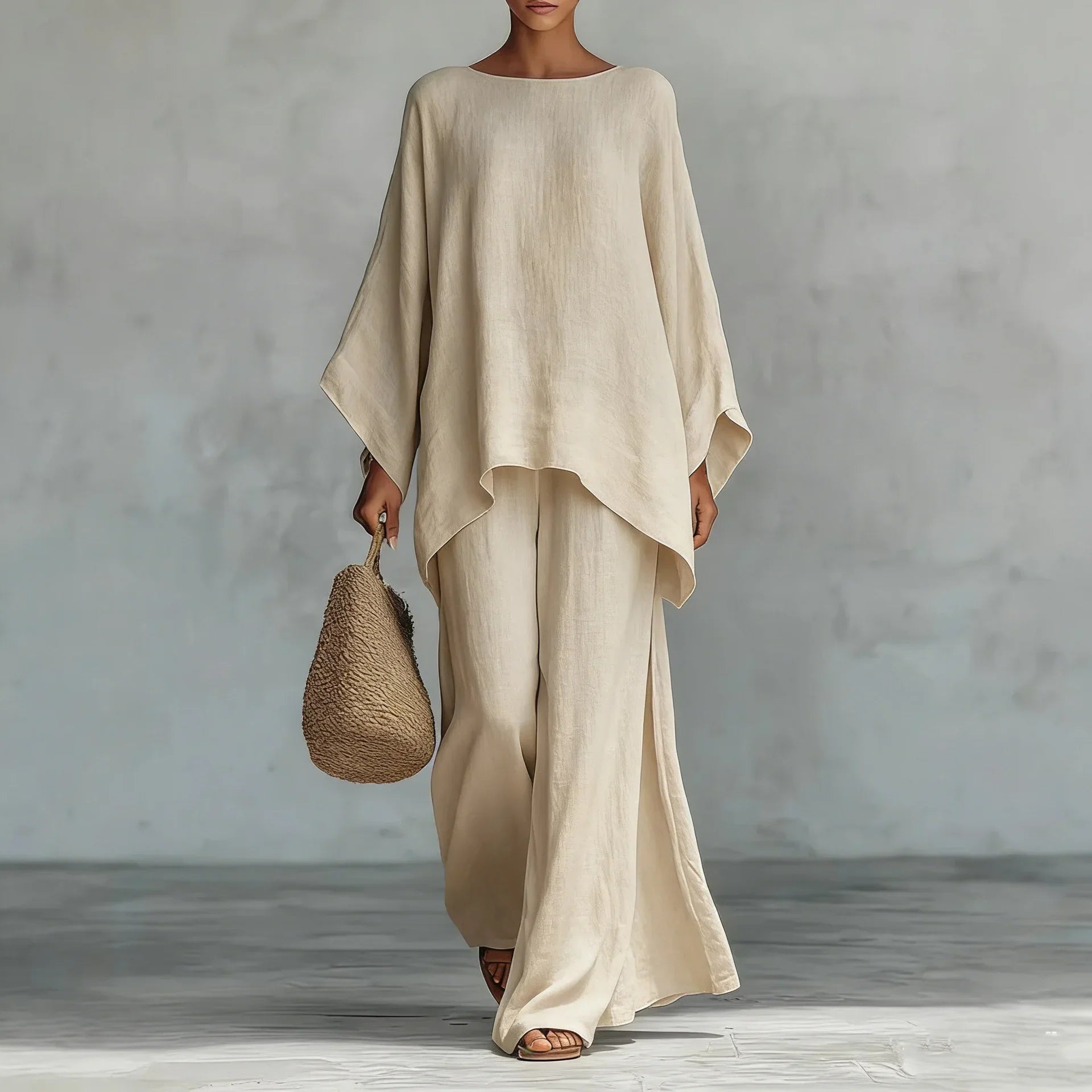Women's Linen Flowy Set