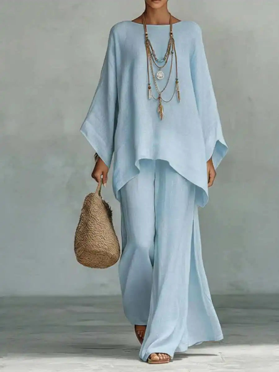 Women's Linen Flowy Set