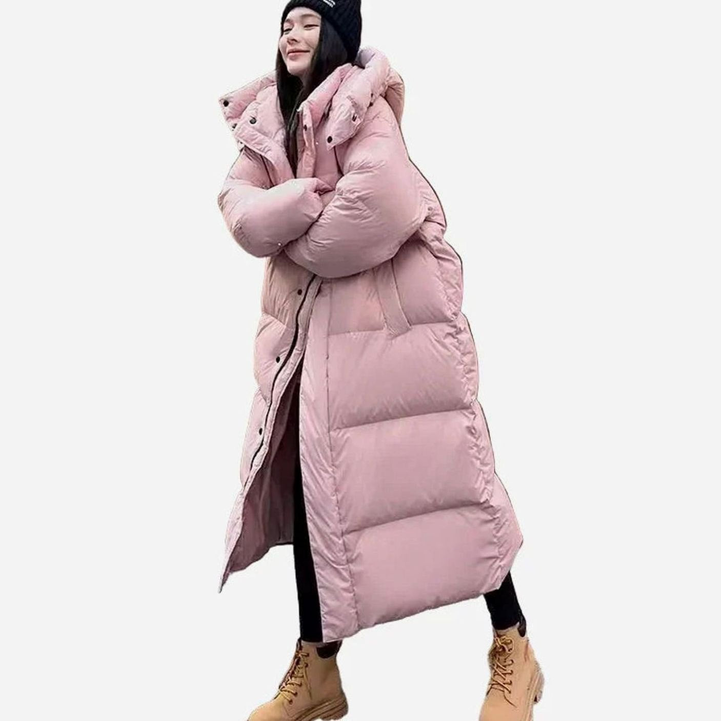 Women's Long Hooded Quilted Oversized Puffer Coat