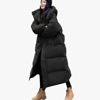 Women's Long Hooded Quilted Oversized Puffer Coat