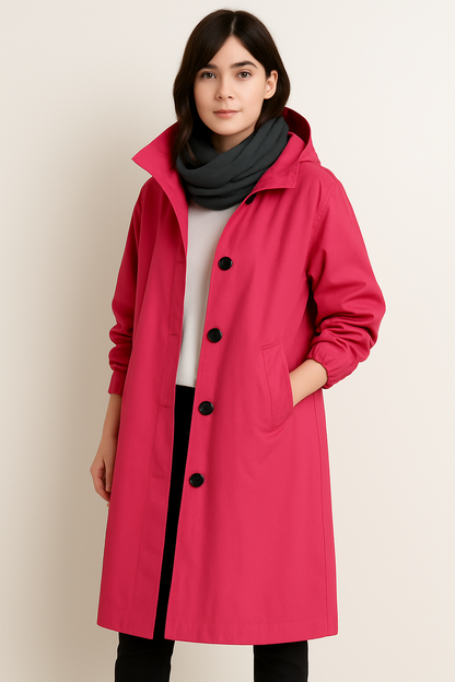 Women's Long Hooded Trench Coat – Ranya Autumn Edition
