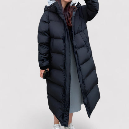 Women's Long Quilted Warm Winter Jacket