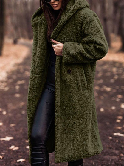 Women's Long Teddy Coat