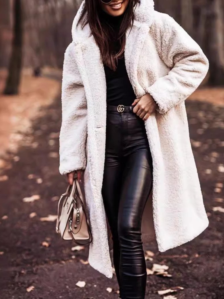 Women's Long Teddy Coat