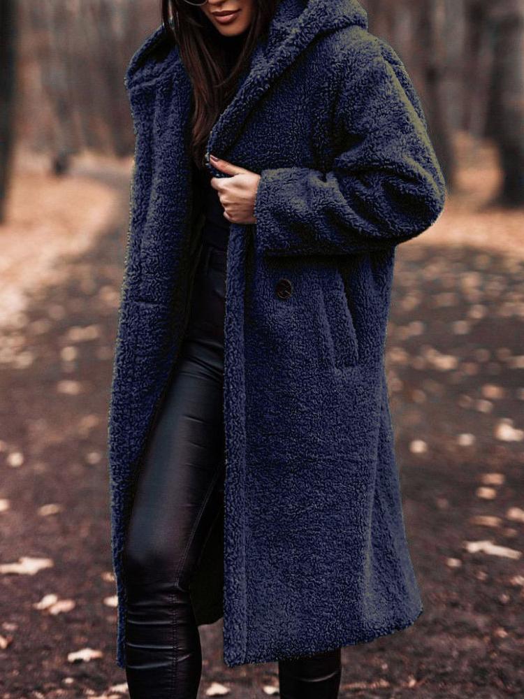Women's Long Teddy Coat