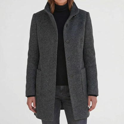 Women's Mid-Length Stand Collar Coat