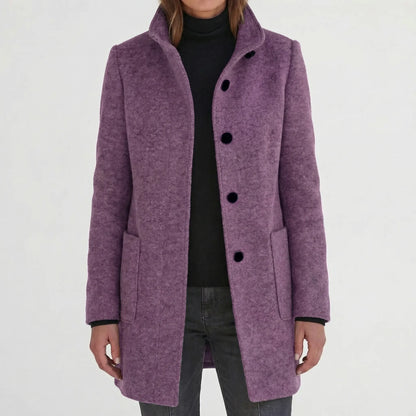 Women's Mid-Length Stand Collar Coat