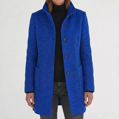 Women's Mid-Length Stand Collar Coat