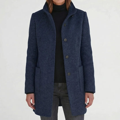 Women's Mid-Length Stand Collar Coat